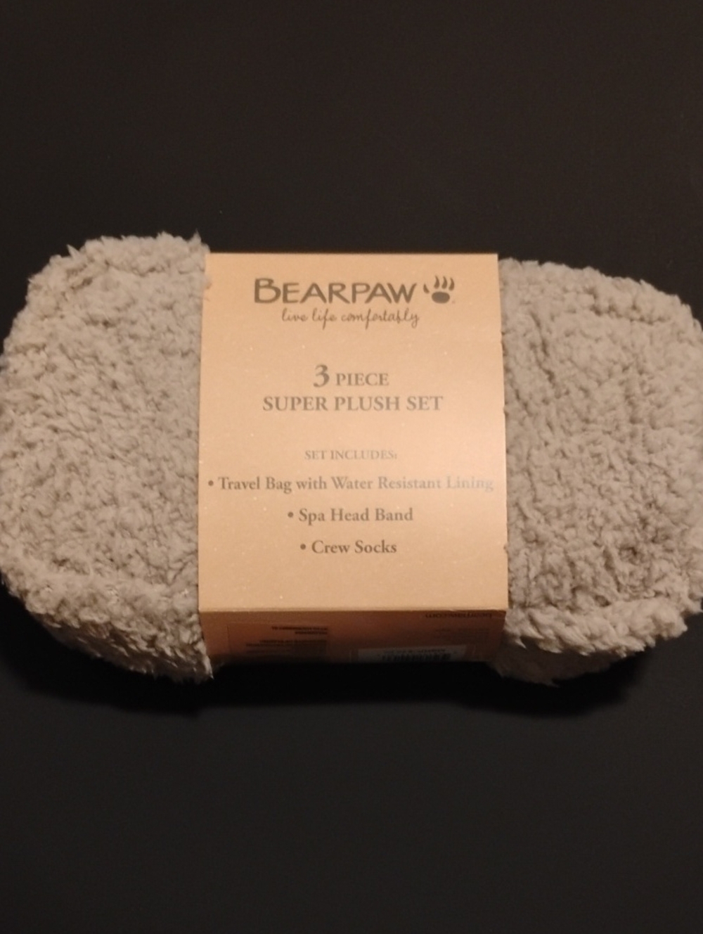 BearPaw Super Plush 3-Piece Set - Light Beige